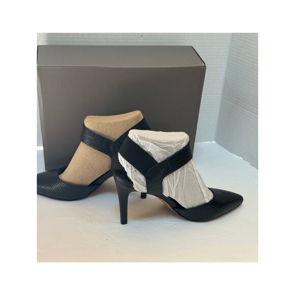 Franco Sarto Women's Lima Pointed Toe Dress Pump Black snake, print 9M new - Picture 6 of 6